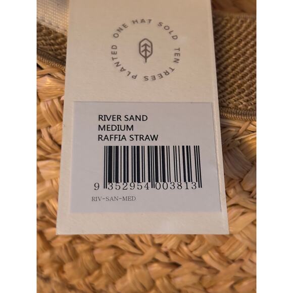 Will + Bear Uni-Sex River Sand Raffia Straw Hat Medium Sustainable Boho Sun Hat - Picture 7 of 9